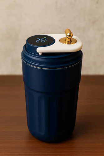 تراول ماگ هوشمند دیجیتال لاکچری سورمه ای